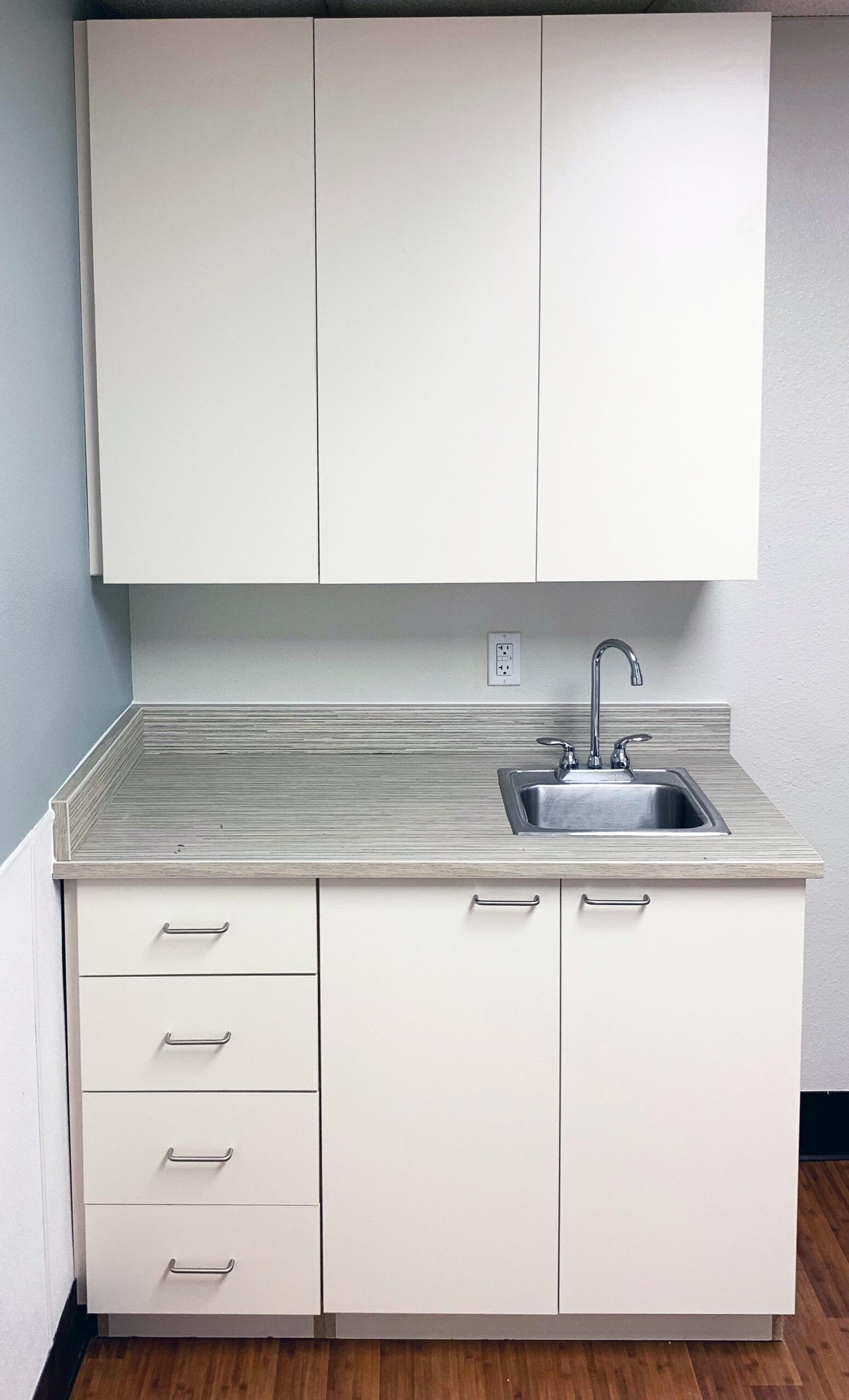 Casework with Sink Base and Drawers
